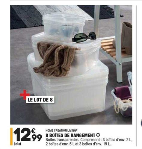 Promo Bo Tes De Rangement Home Creation Living Chez Aldi Icatalogue Fr