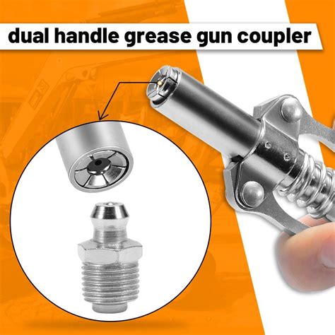 High Pressure Grease Nozzle Nipples Lubricating Tool Double Handle