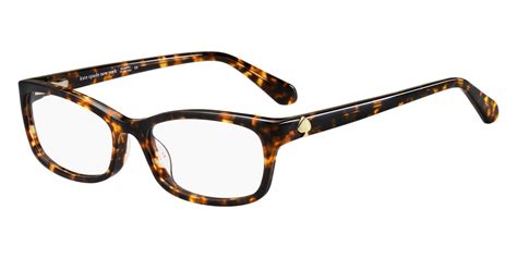 Kate Spade Ks Lizabeth Plastic Womens Rectangle Eyeglasses Dark Havana 52mm Adult