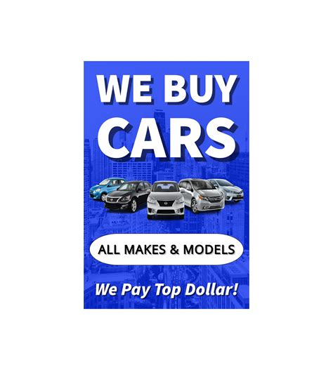 We Buy Cars All Makes & Models Advertising Poster Sign 24x36 - Etsy