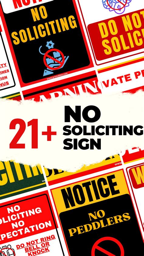 21+ No Soliciting Sign | Print FREE Printables