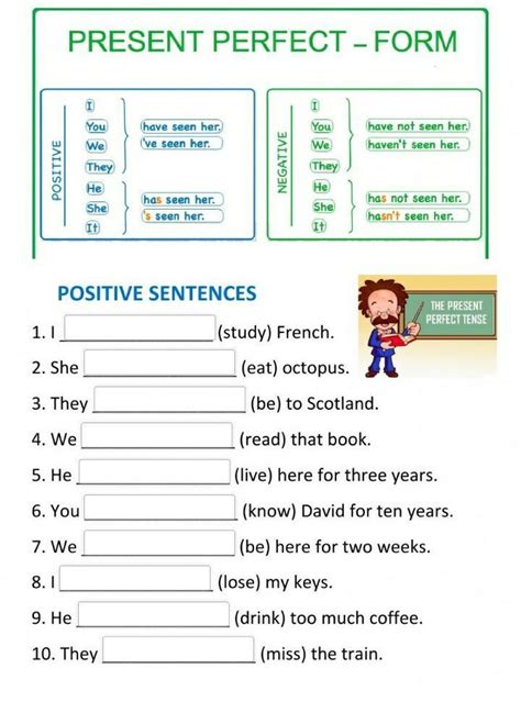 Liveworksheet Present Perfect FormAyudaaaaaa Brainly Lat