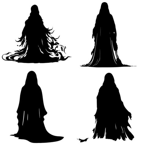 Premium AI Image | Evil ghosts of halloween Silhouette of evil spirit ...