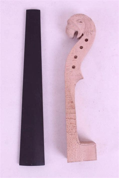 4/4 violin hand carved violin maple head Neck ebony fretboard violin parts #1-in Violin Parts ...