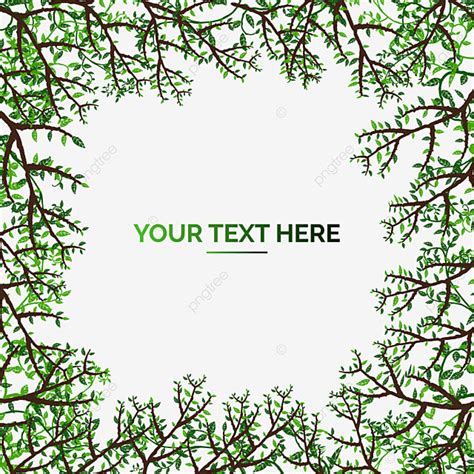 Hand Drawn Branches Vector Hd PNG Images Organic Tropical Leaves Frame