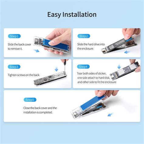 Orico กล่องฮาร์ดดิสก์แบบใส สำหรับ M2 Ssd Nvme Ssd Enclosure M 2 เป็น Usb Type C For Nvme Pcie