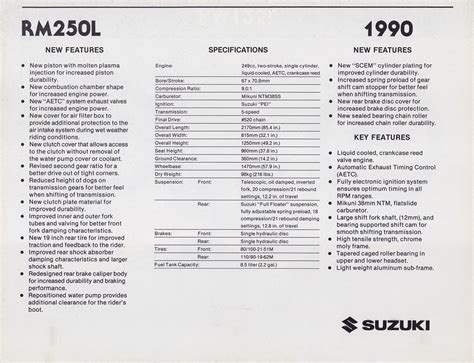 1990 Suzuki RM250 Brochure Page 2 Tony Blazier Flickr