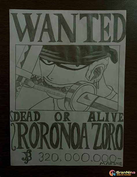 Roronoa Zoro Wanted Poster By Larryficarts On Deviantart