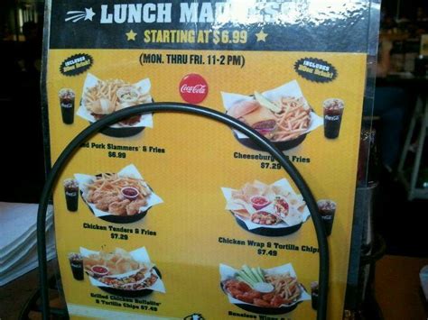 Menu At Buffalo Wild Wings Pub And Bar Florence David H Mcleod Blvd