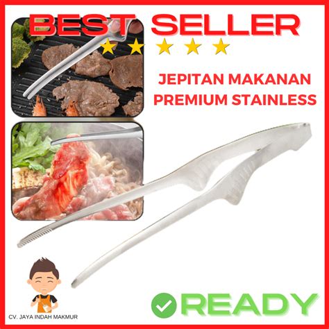 Jual Capitan Daging BBQ Makanan Bahan Stainless Tebal PREMIUM Jepitan