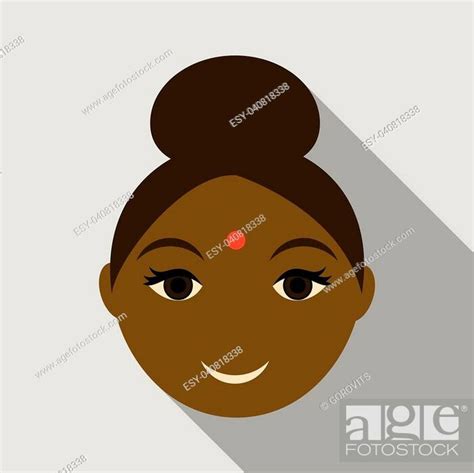 Indian Woman Icon Simple Illustration Of Indian Woman Vector Icon For