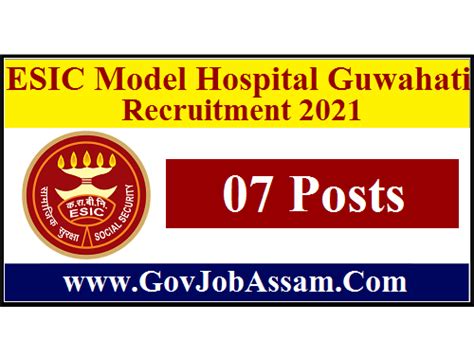 Esic Model Hospital Guwahati Recruitment 2021 Walk In 7 Senior