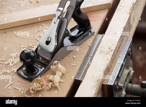 Metal hand plane for woodworking and carpentry Stock Photo - Alamy