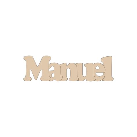 Manuel Nombre Personalizado En Madera Practicosa