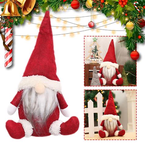 Christmas Faceless Gnome Santa Xmas Tree Hanging Ornament Doll Toy