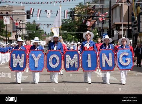 Parade In Downtown Cheyenne Wyoming During The Frontier Days Annual