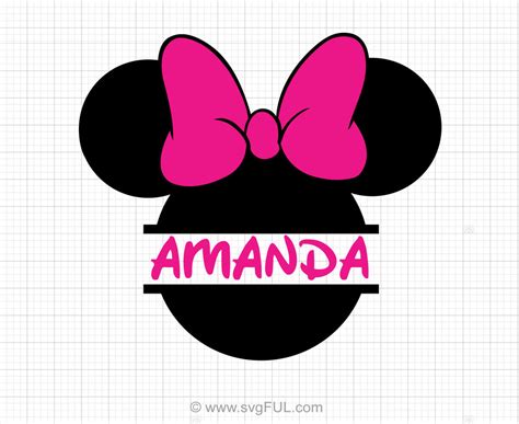 Minnie Mouse Head Monogram Svg Mickey Minnie Mouse Svg Minnie Mouse Images