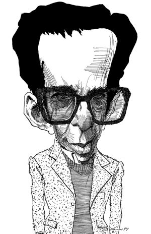 Ismail Kadar by David Levine | The New York Review of Books | Illustration, Caricature, Graphic ...