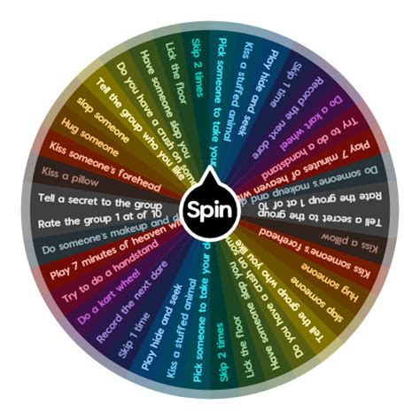 Dares Spin The Wheel Random Picker