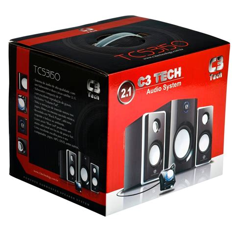 Caixa De Som C3 Tech Tcs3150 Speaker 2 1 10w Rms Subwoof R 152