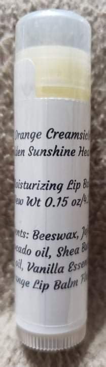 Orange Creamsicle Lip Balm Golden Sunshine Healing