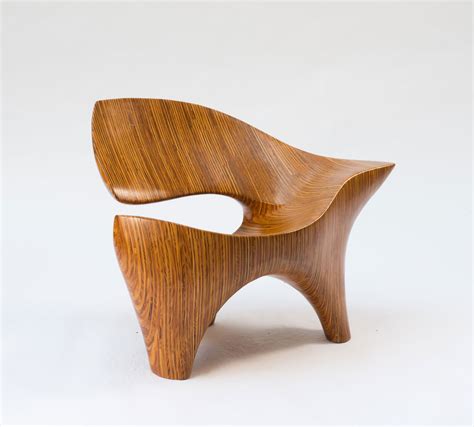 David Delthony Carved Laminated Plywood Chair C H X X