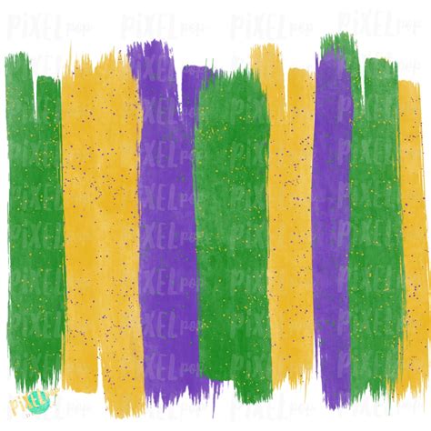 Mardi Gras Brush Stroke Background Art Sublimation PNG New Orleans Hand ...