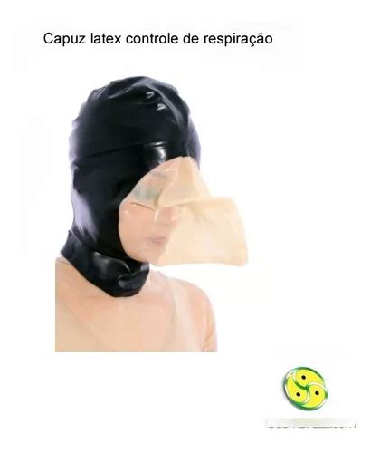 Capuz Latex Controle De Respiração Bdsm Parcelamento Sem Juros