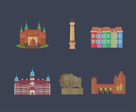 Poland Landmarks Vector Vector Art & Graphics | freevector.com