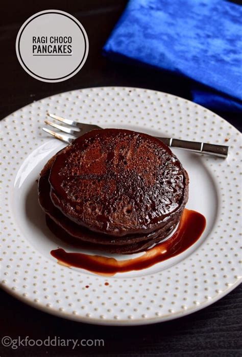 Ragi Chocolate Pancakes Recipe For Toddlers And Kids Eggless Ragi