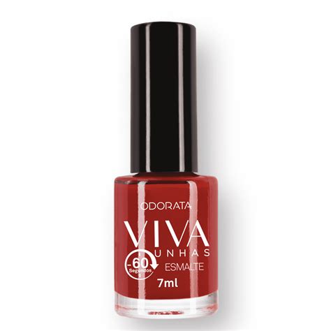 Esmalte 60 Segundos Vermelho Amor 7 ml Viva Unhas Odorata Cosméticos