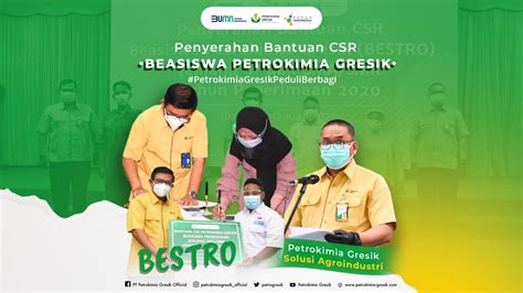 Penyerahan Beasiswa Petrokimia Gresik Bestro Penerimaan Tahun 2020