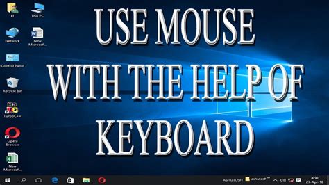 How To Use Mouse Pointer With The Help Of Keyboard In Windows Youtube