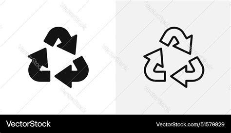 Recycle Icon Set Royalty Free Vector Image Vectorstock