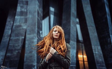 1280x800 Women Outdoors Women Redhead Model City Cityscape Long