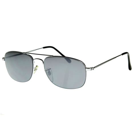 Classic Square Wire Metal Aviator Sunglasses W Mirrored Lens Sunglass La