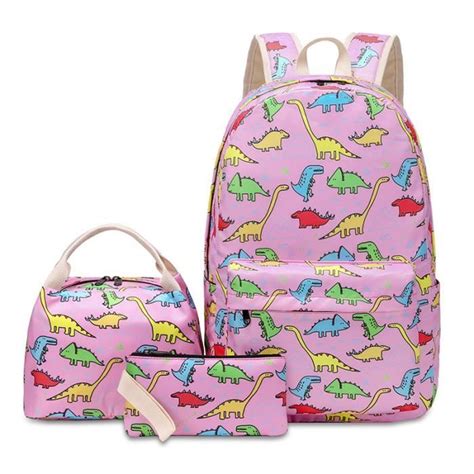 Cartable Fille Primaire Imprim Dinosaure Rose En Sac Dos