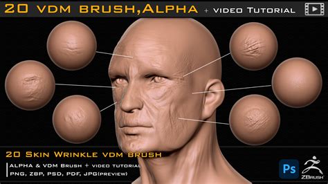 Skin Wrinkle Vdm Brush Alpha Flippednormals