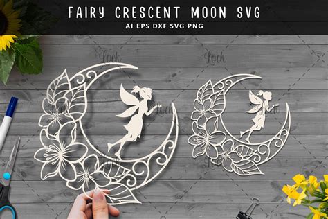 Crescent Moon and Fairy - Etsy