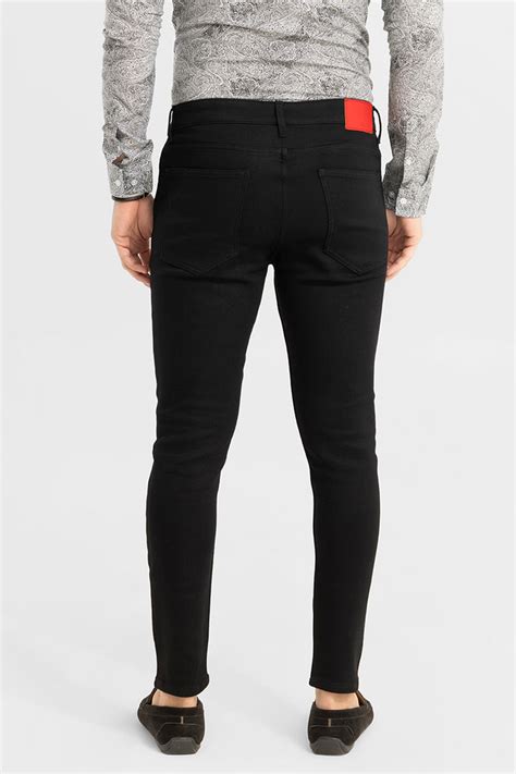 Buy Men's Authentic Jet Black Skinny Jeans Online | SNITCH