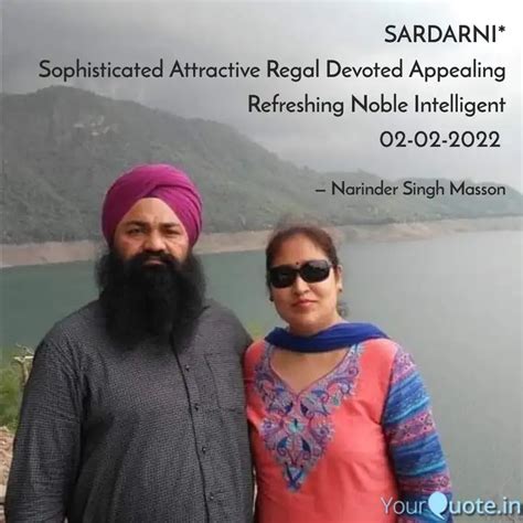 SARDARNI Sophisticated A Quotes Writings By Narinder Singh