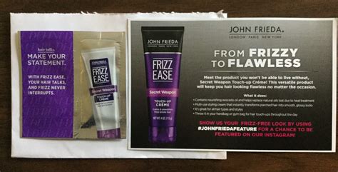 Free John Frieda Frizz Ease Secret Weapon Touch Up Creme Sample