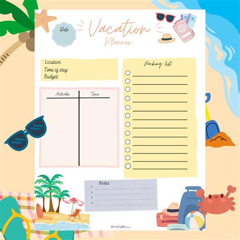 Vacation Planner - Planners Page