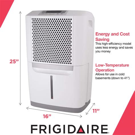 Frigidaire High 70 Pints Per Day Portable Dehumidifier With Spacewise Design For Effective And