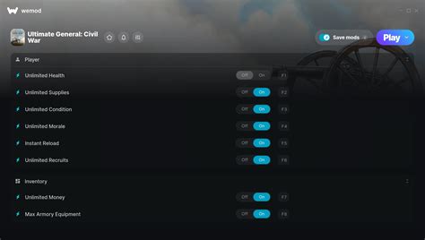 Ultimate General Civil War Cheats Trainers For Pc Wemod