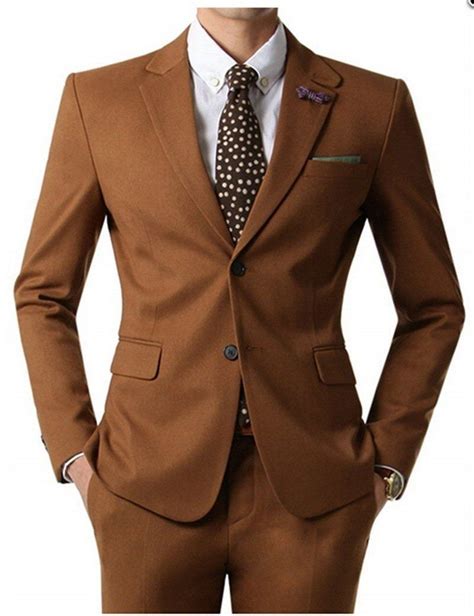 Mens Suit Gentleman Business Suit Notch Lapel Tuxedo Pants And Jackets