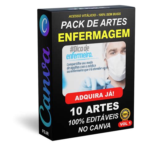 Pack Canva Enfermagem 10 Artes Editáveis Elo7