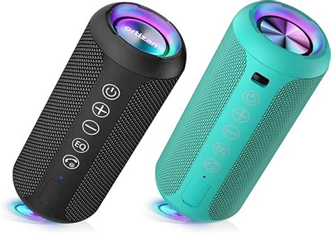 Amazon Ortizan X10 Black Teal Portable Bluetooth Speaker IPX7