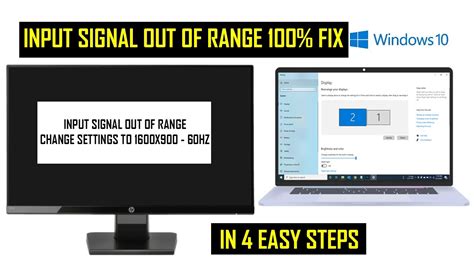 Input Signal Out Of Range Change Settings To 1600x900 60hz Youtube