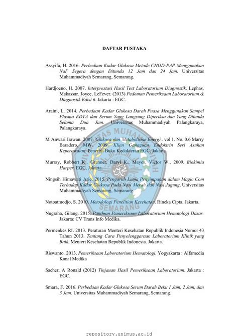 PDF DAFTAR PUSTAKArepository Unimus Ac Id 1286 7 Daftar Pustaka Docx